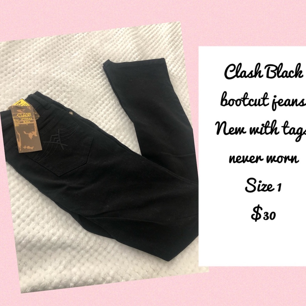 Black bootcut jeans
